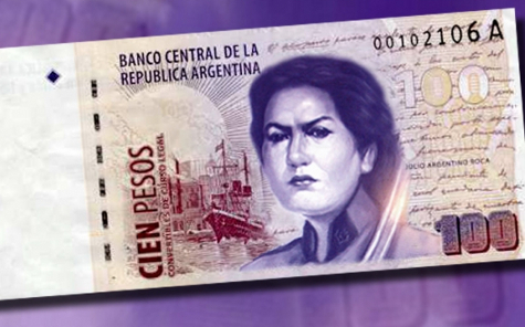 Billete de 100 pesos con Juana Azurduy
